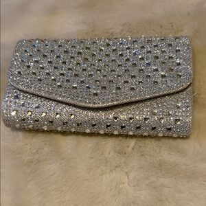 Elegant Silver Clutch Bag